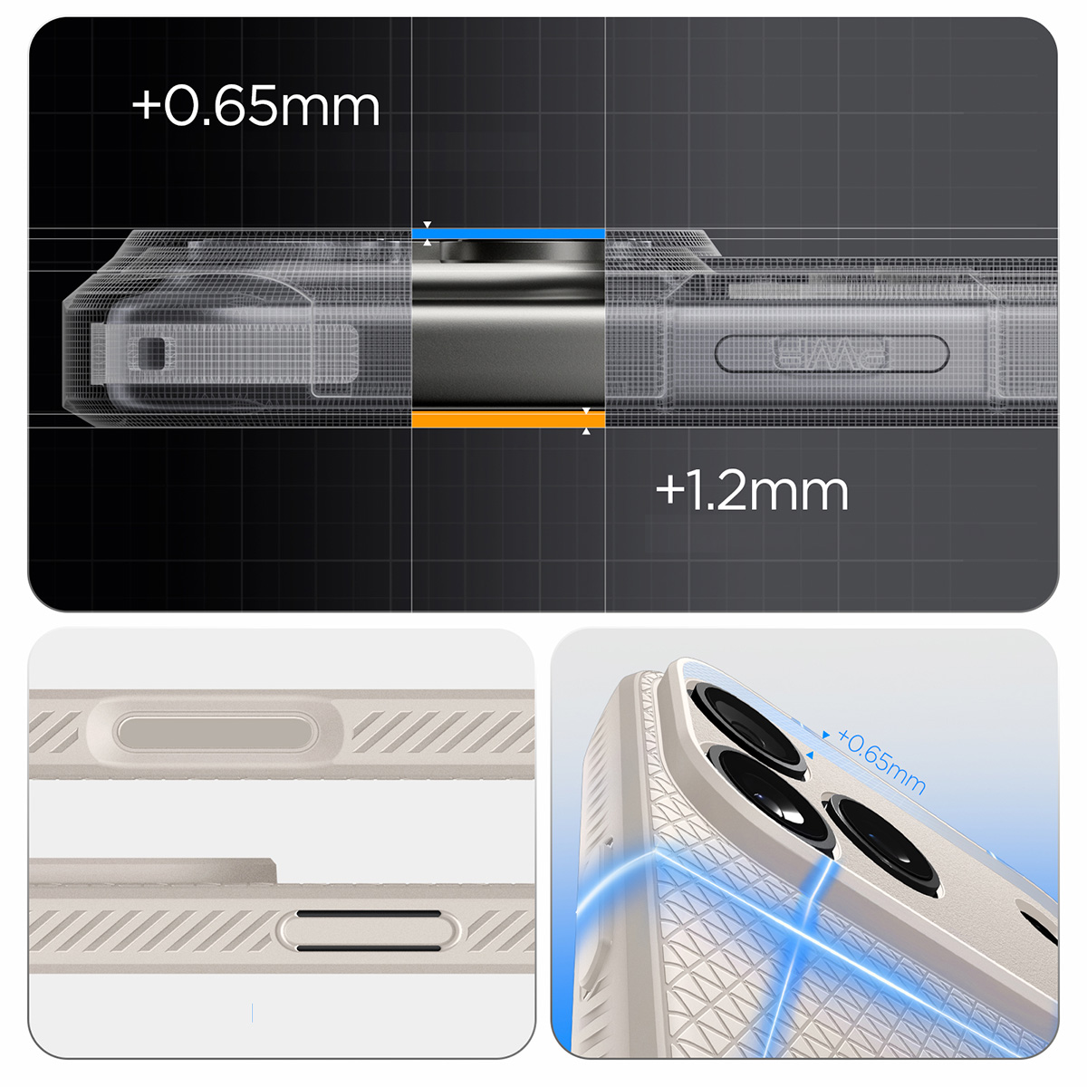 Etui Spigen Liquid Air do Apple iPhone 17 Pro, beżowe