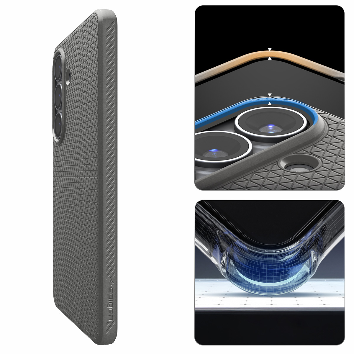 Etui Spigen Liquid Air Mag MagSafe do Samsung Galaxy S26, szare