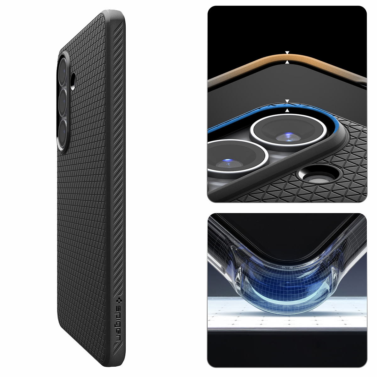 Etui Spigen Liquid Air Mag MagSafe do Samsung Galaxy S26, czarne