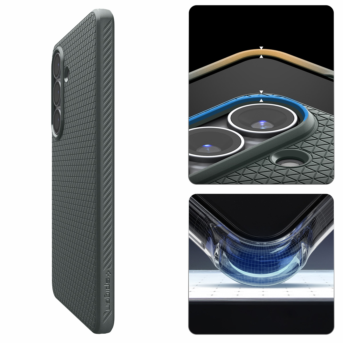 Etui Spigen Liquid Air Mag MagSafe do Samsung Galaxy S26 Plus, zielone