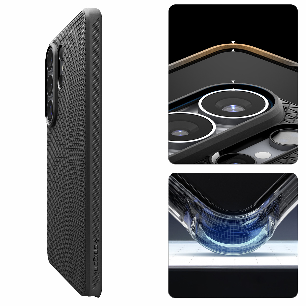 Etui Spigen Liquid Air Mag MagSafe do Samsung Galaxy S26 Ultra, czarne