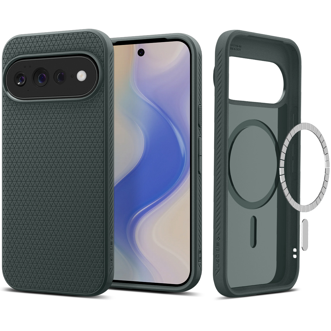 Etui Spigen Liquid Air Mag MagSafe do Google Pixel 11 Pro, zielone
