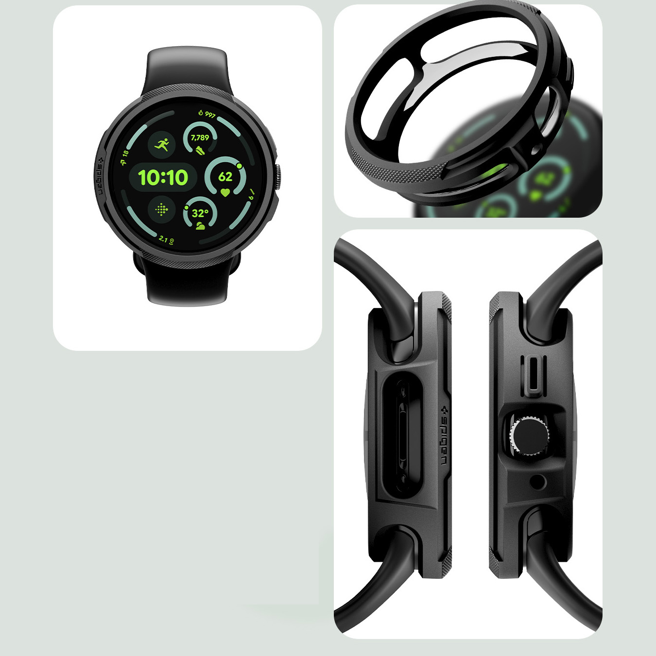 Etui Spigen Liquid Air V2 do Pixel Watch 4 45 mm, czarne