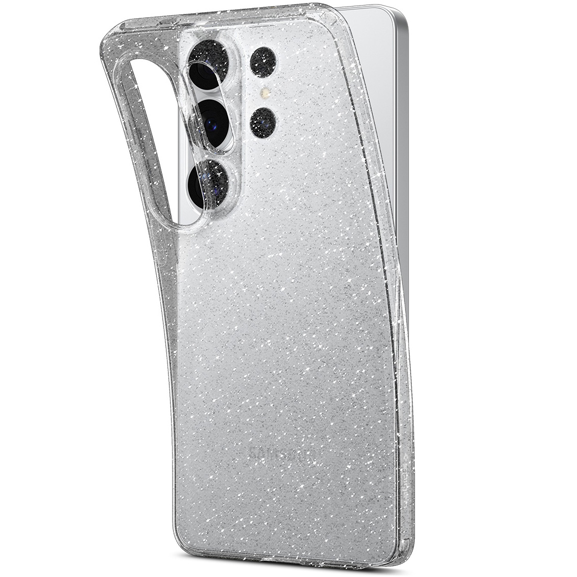 Etui Spigen Liquid Crystal Glitter do Samsung Galaxy S26 Ultra, przezroczyste z brokatem