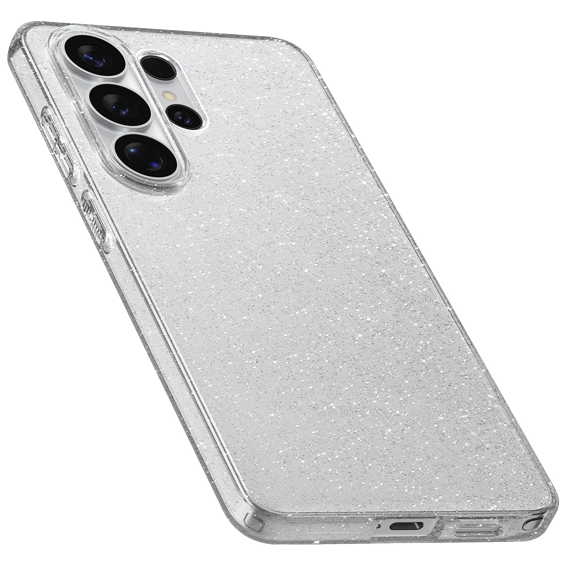 Etui Spigen Liquid Crystal Glitter do Samsung Galaxy S26 Ultra, przezroczyste z brokatem