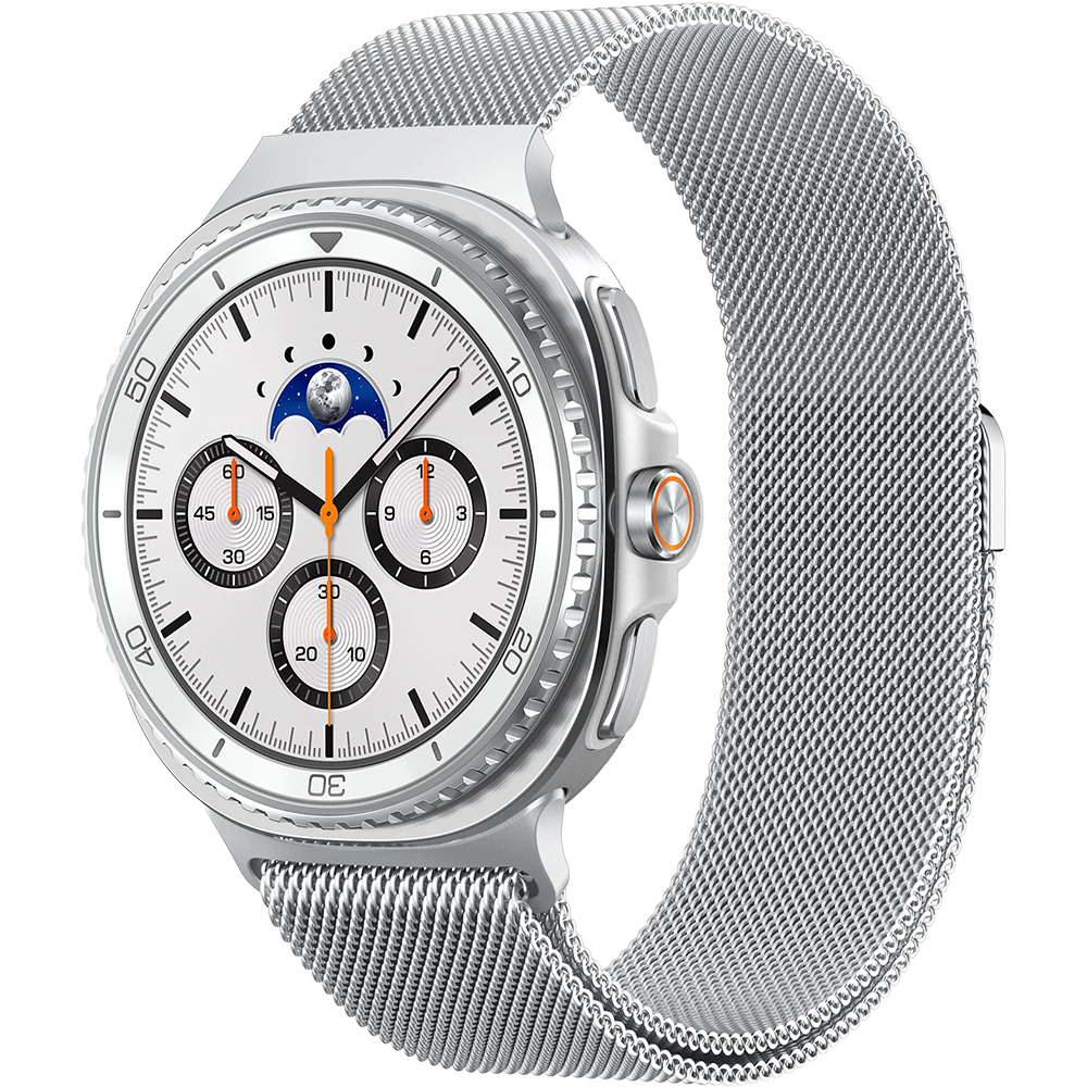 Pasek ze stali nierdzewnej Spigen Metal Fit do Galaxy Watch 8 / 8 Classic, srebrny