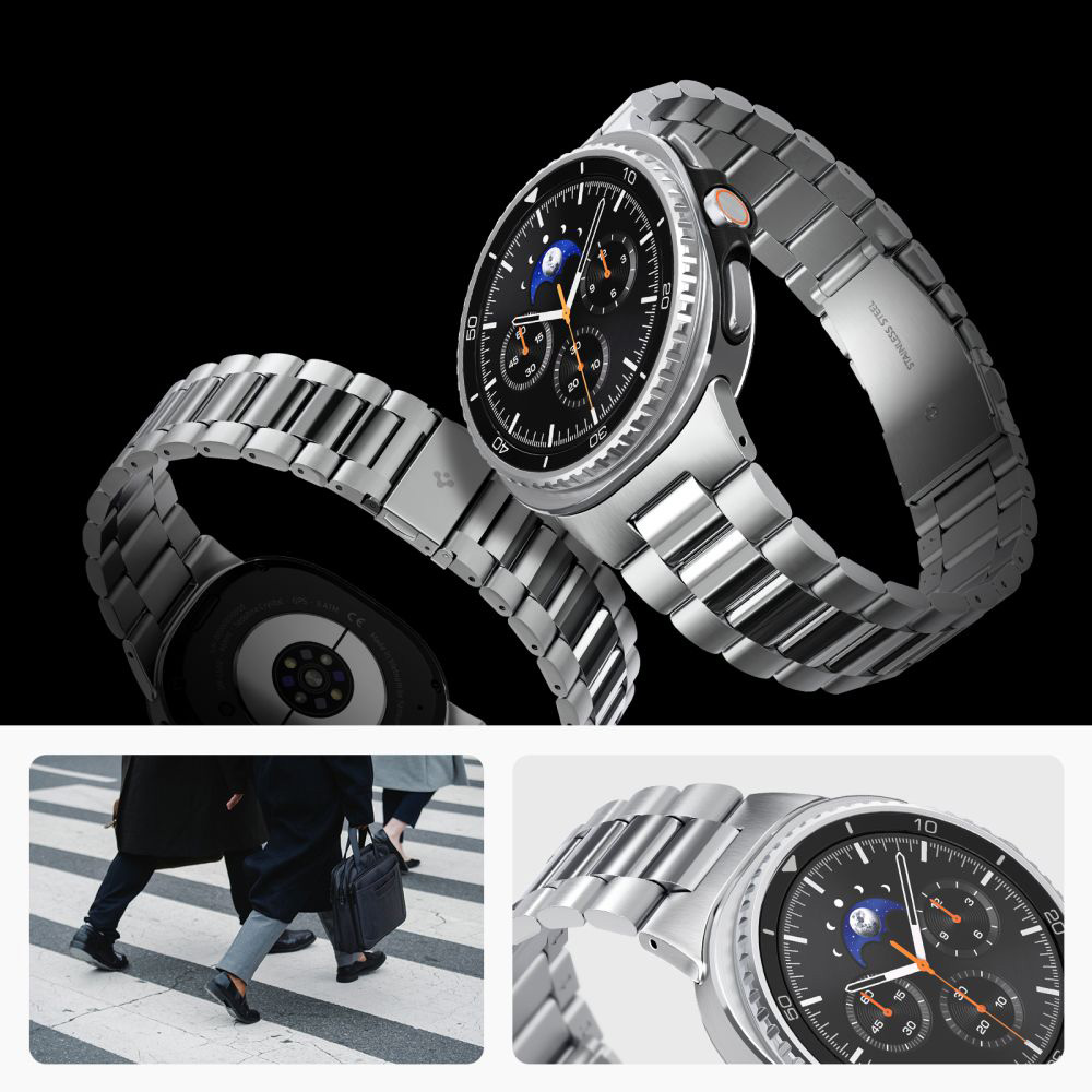 Pasek Spigen Modern Fit Band do Galaxy Watch 8 / 8 Classic, srebrny