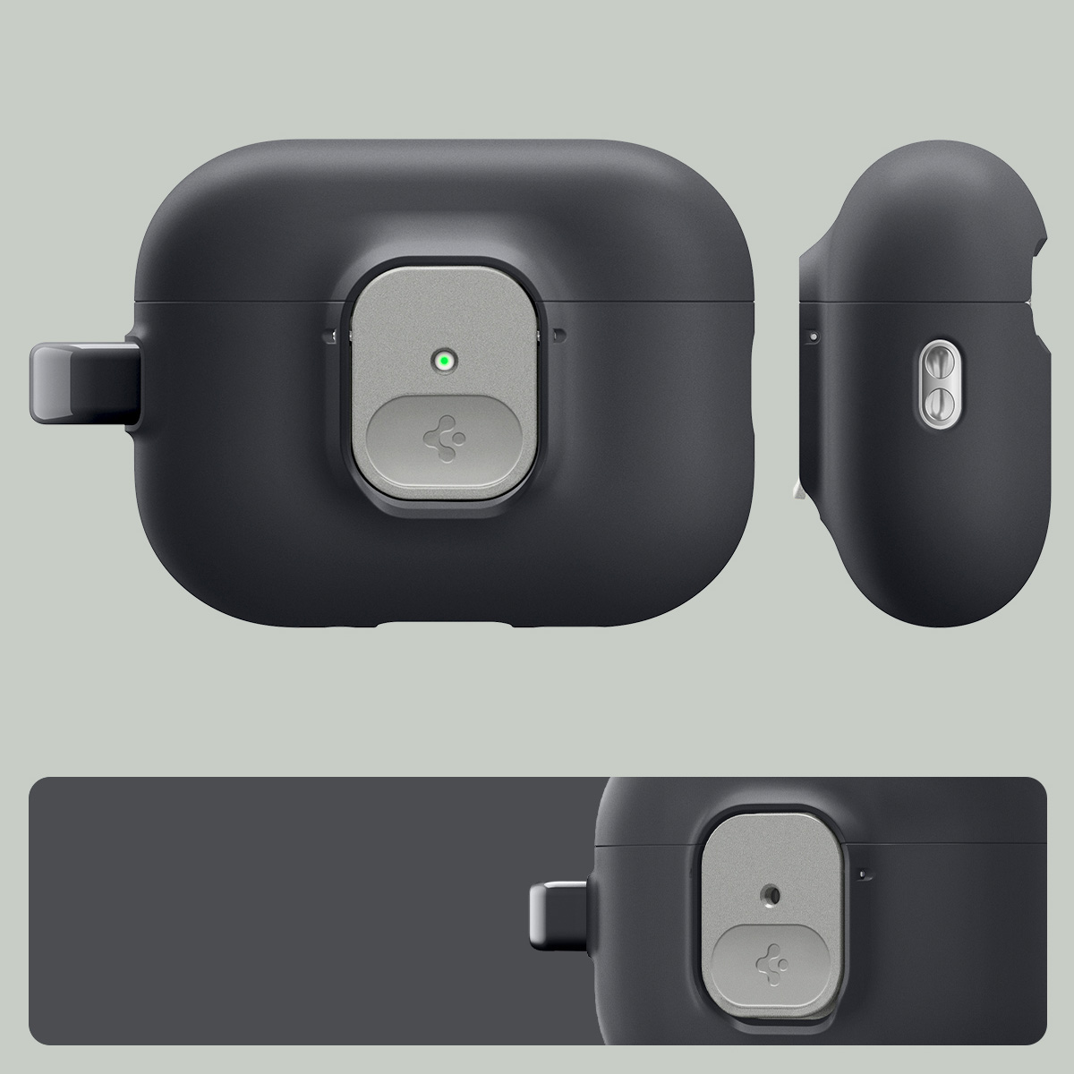 Etui Spigen Nano Pop do Apple AirPods Pro 3, czarno-szare
