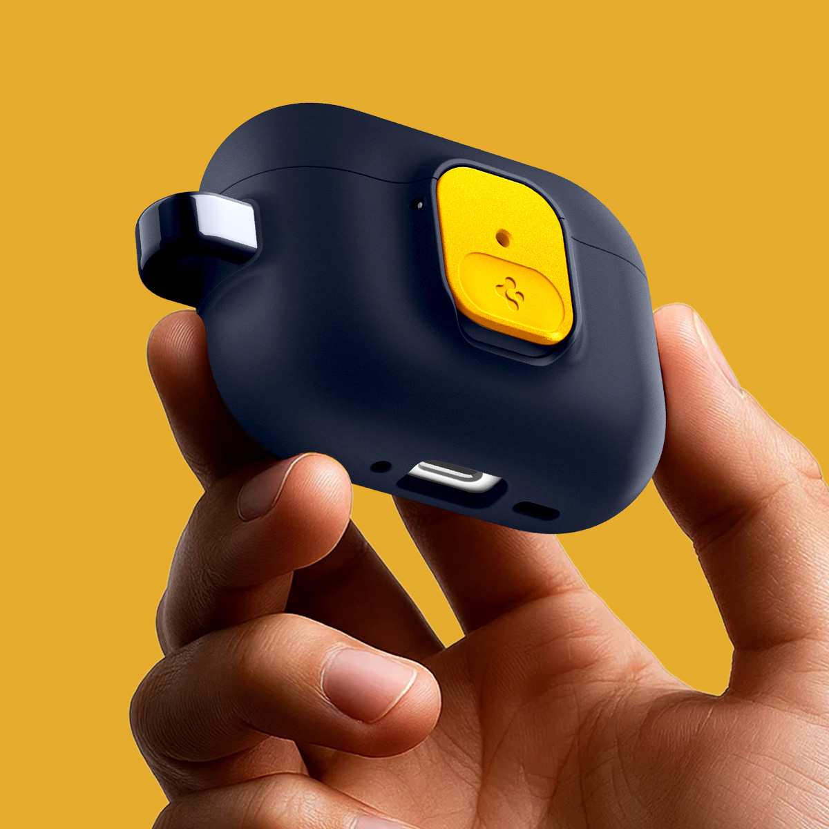 Etui Spigen Nano Pop do Apple AirPods Pro 3, granatowo-żółte