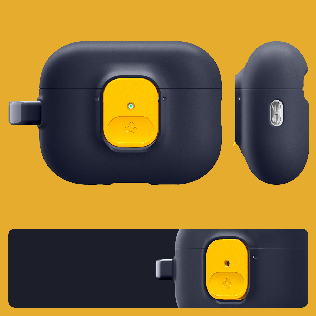 Etui Spigen Nano Pop do Apple AirPods Pro 3, granatowo-żółte