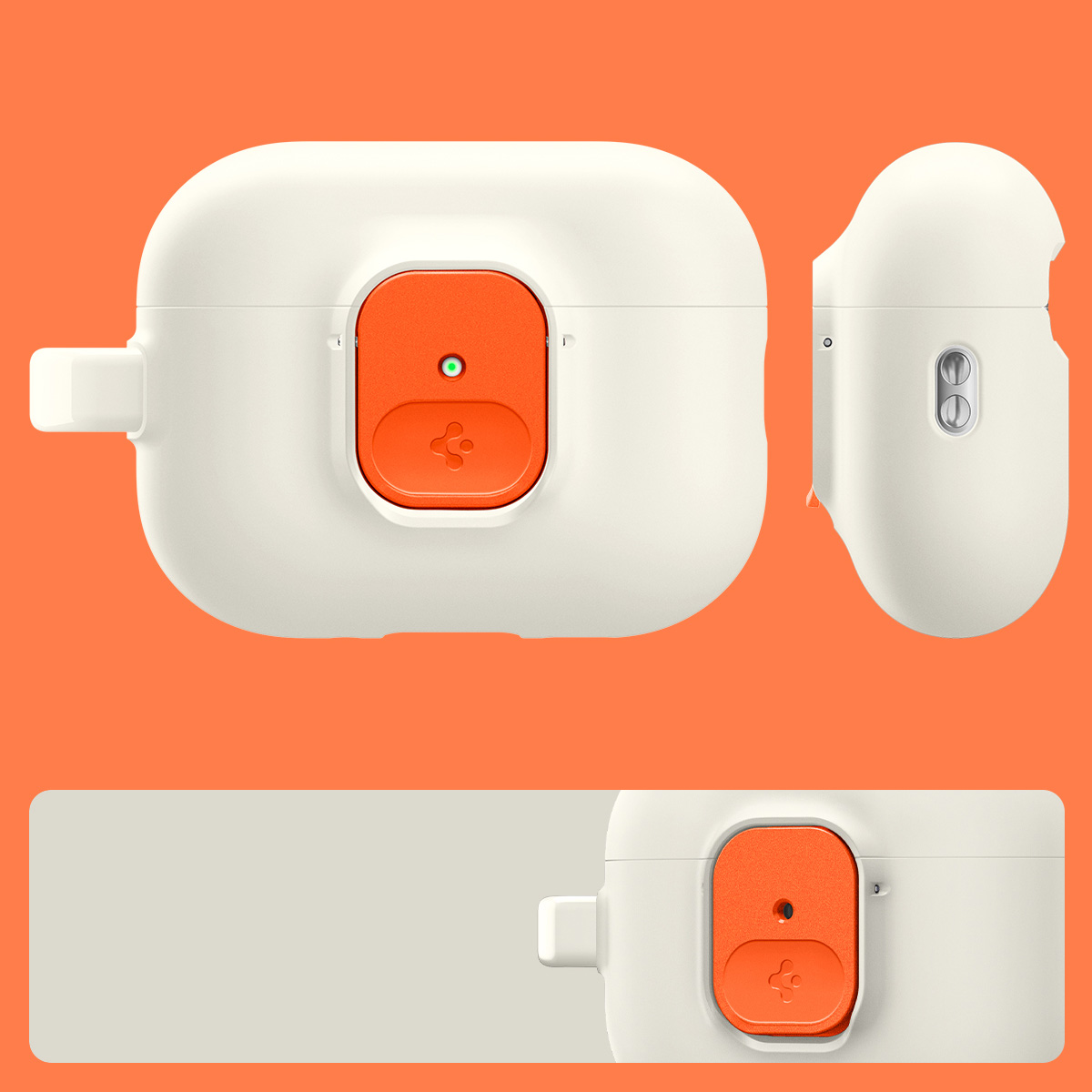 Etui Spigen Nano Pop do Apple AirPods Pro 3, beżowo-pomarańczowe