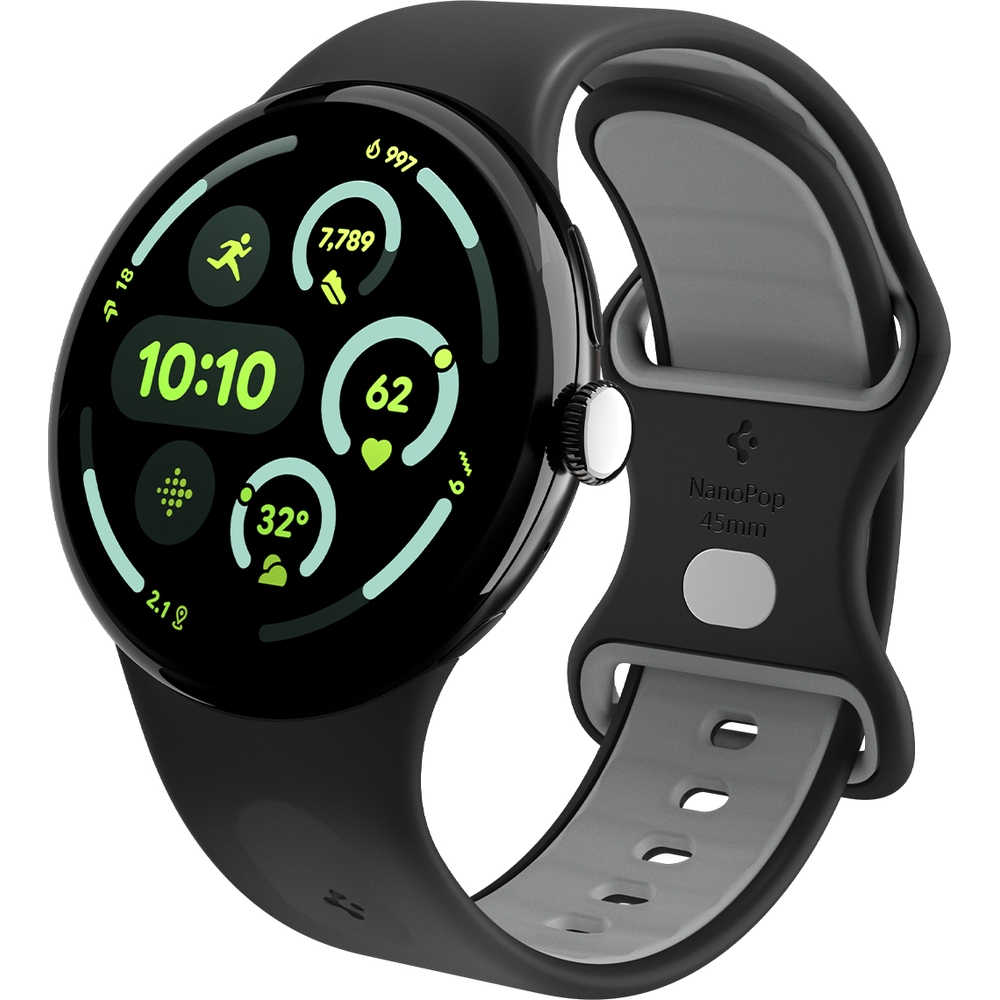 Pasek Spigen Nano Pop do Pixel Watch 4/3/2/1 (41 mm), czarno-szary