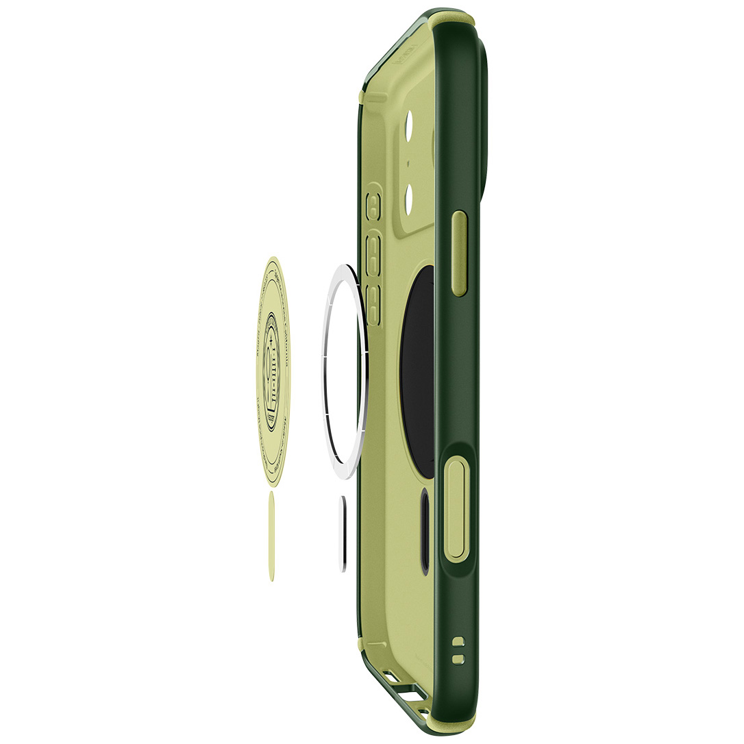 Etui Spigen Nano Pop Hybrid Mag do MagSafe do iPhone 17 Pro, zielone
