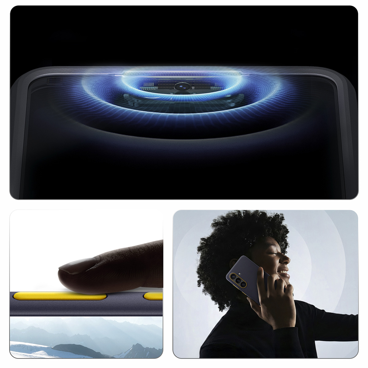 Etui Spigen Nano Pop Mag do MagSafe do Samsung Galaxy S26, granatowo-żółte