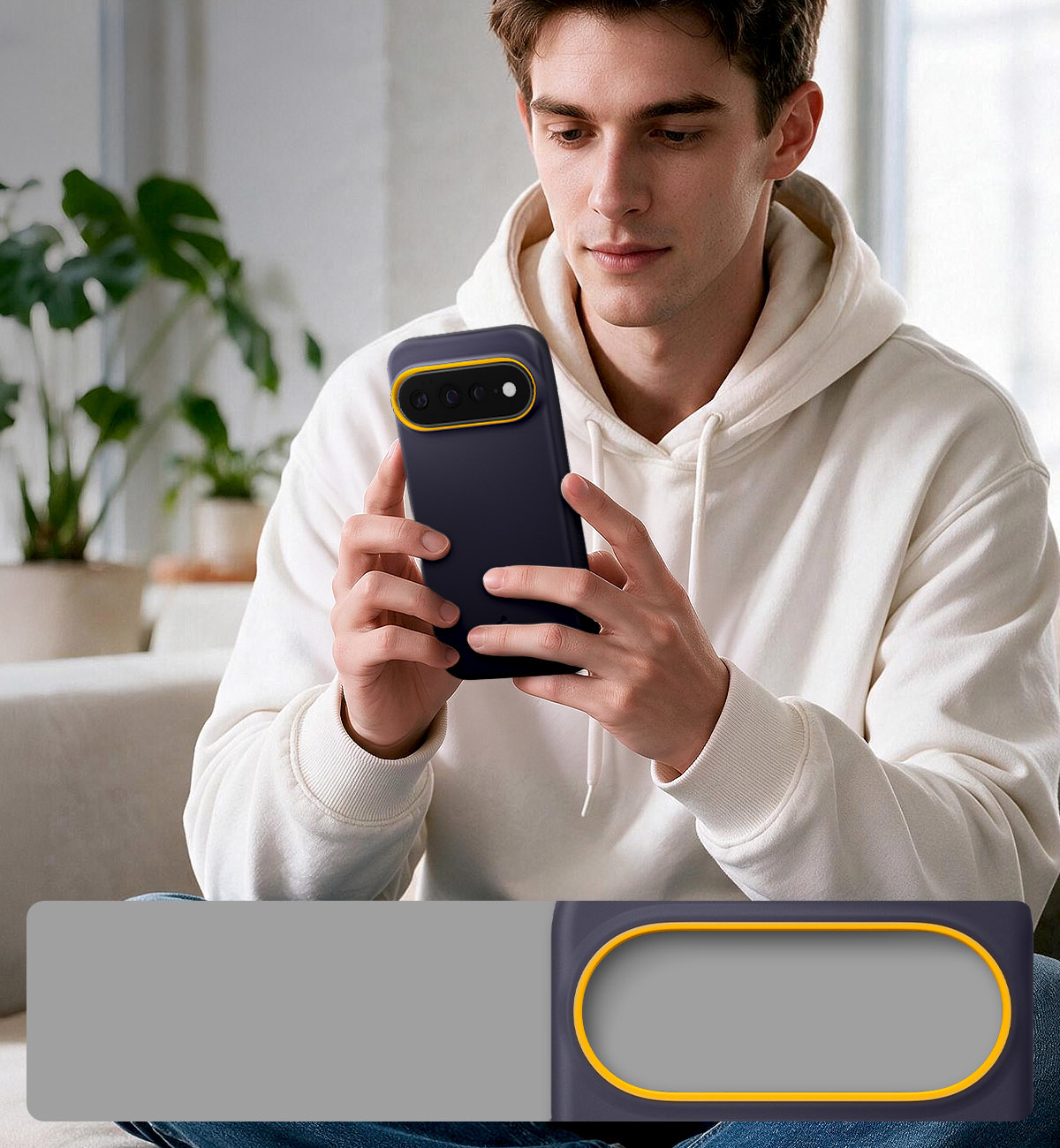 Etui Spigen Nano Pop Mag do MagSafe do Google Pixel 11 Pro, granatowo-żółte