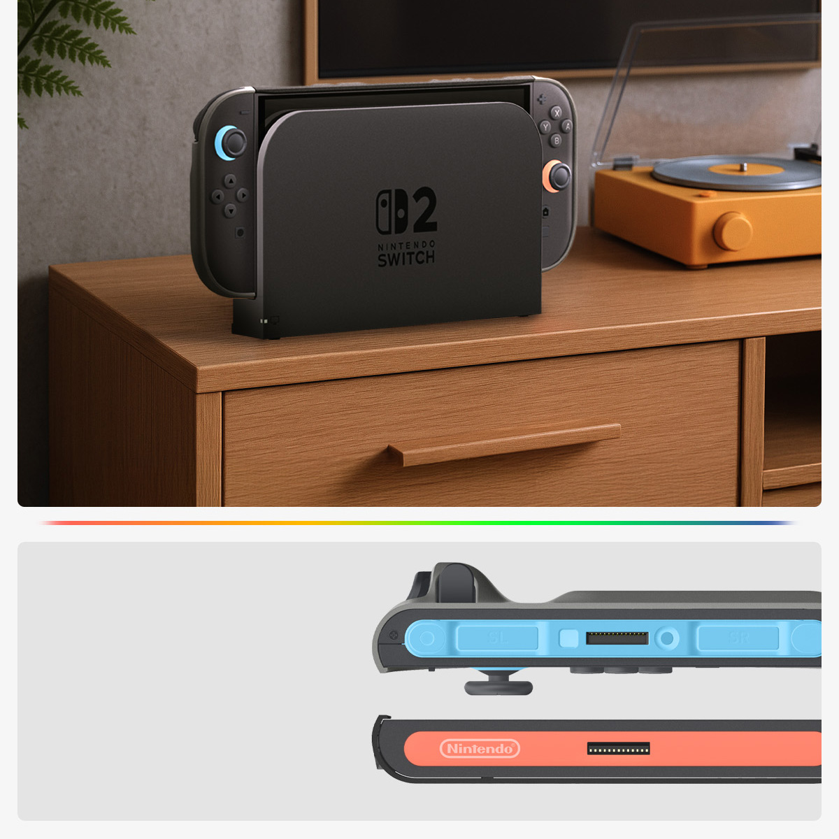 Etui Spigen Nano Pop V2 do Nintendo Switch 2, czarno-szare