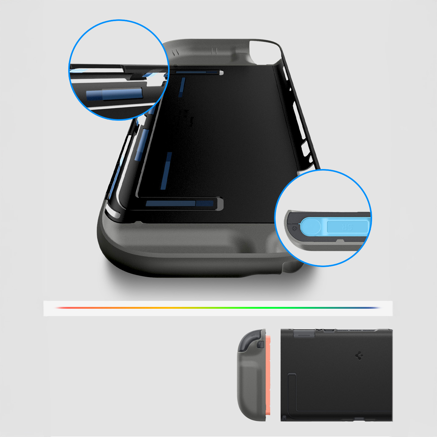 Etui Spigen Nano Pop V2 do Nintendo Switch 2, czarno-szare