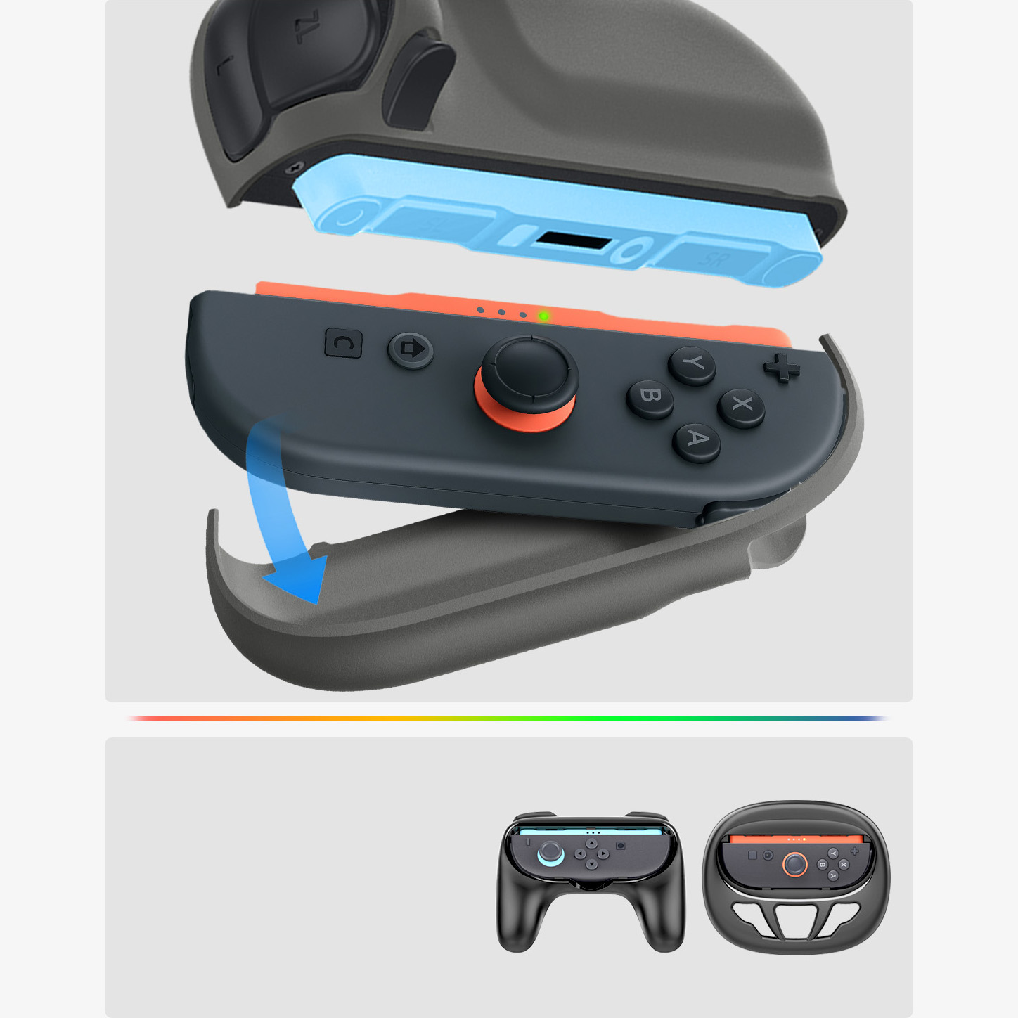 Etui Spigen Nano Pop V2 do Nintendo Switch 2, czarno-szare