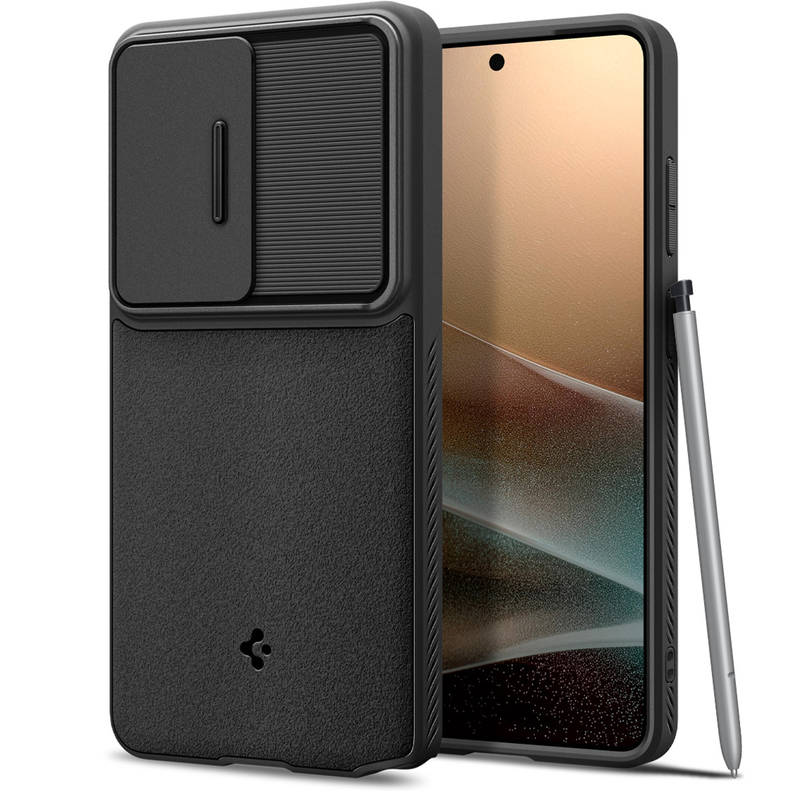 Etui z osłoną obiektywów Spigen Optik Armor do Samsung Galaxy S26 Ultra, czarne