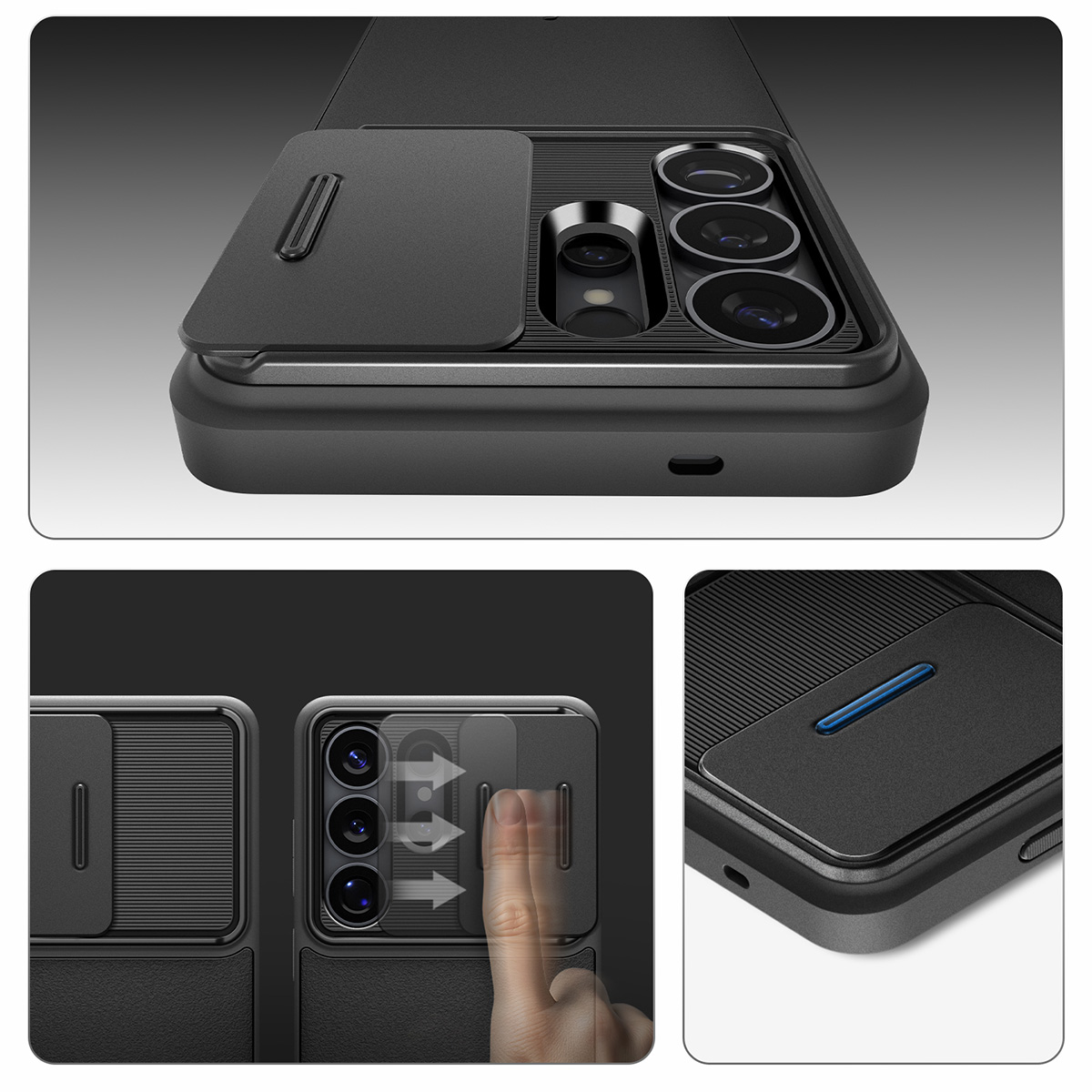 Etui z osłoną obiektywów Spigen Optik Armor do Samsung Galaxy S26 Ultra, czarne