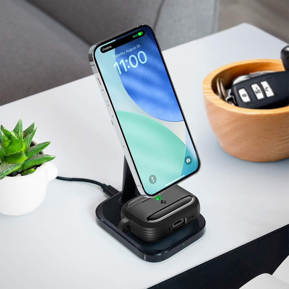 Etui Spigen Rugged Armor do Apple AirPods Pro 3, czarne