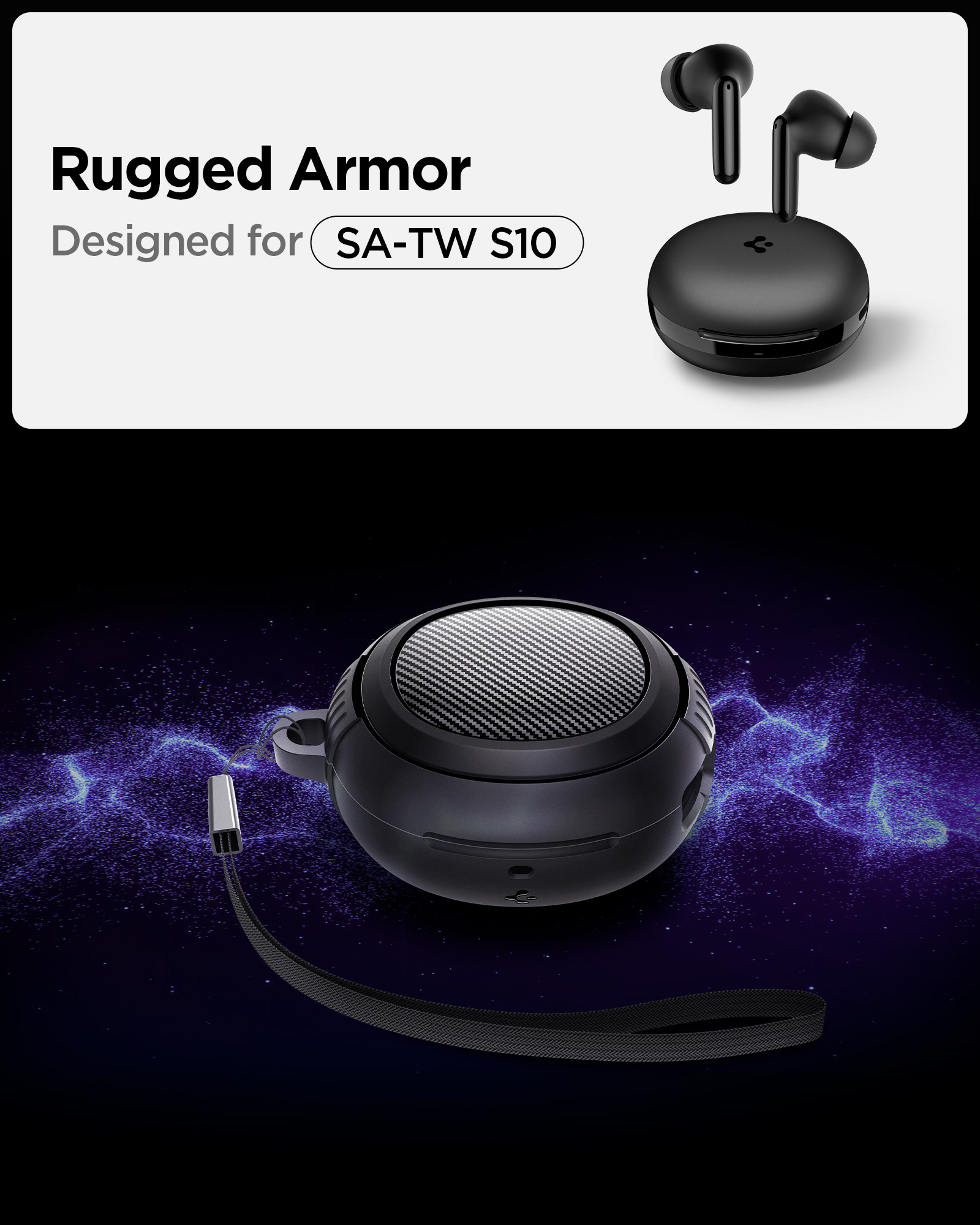 Etui Spigen Rugged Armor do Spigen SA-TW S10, czarne