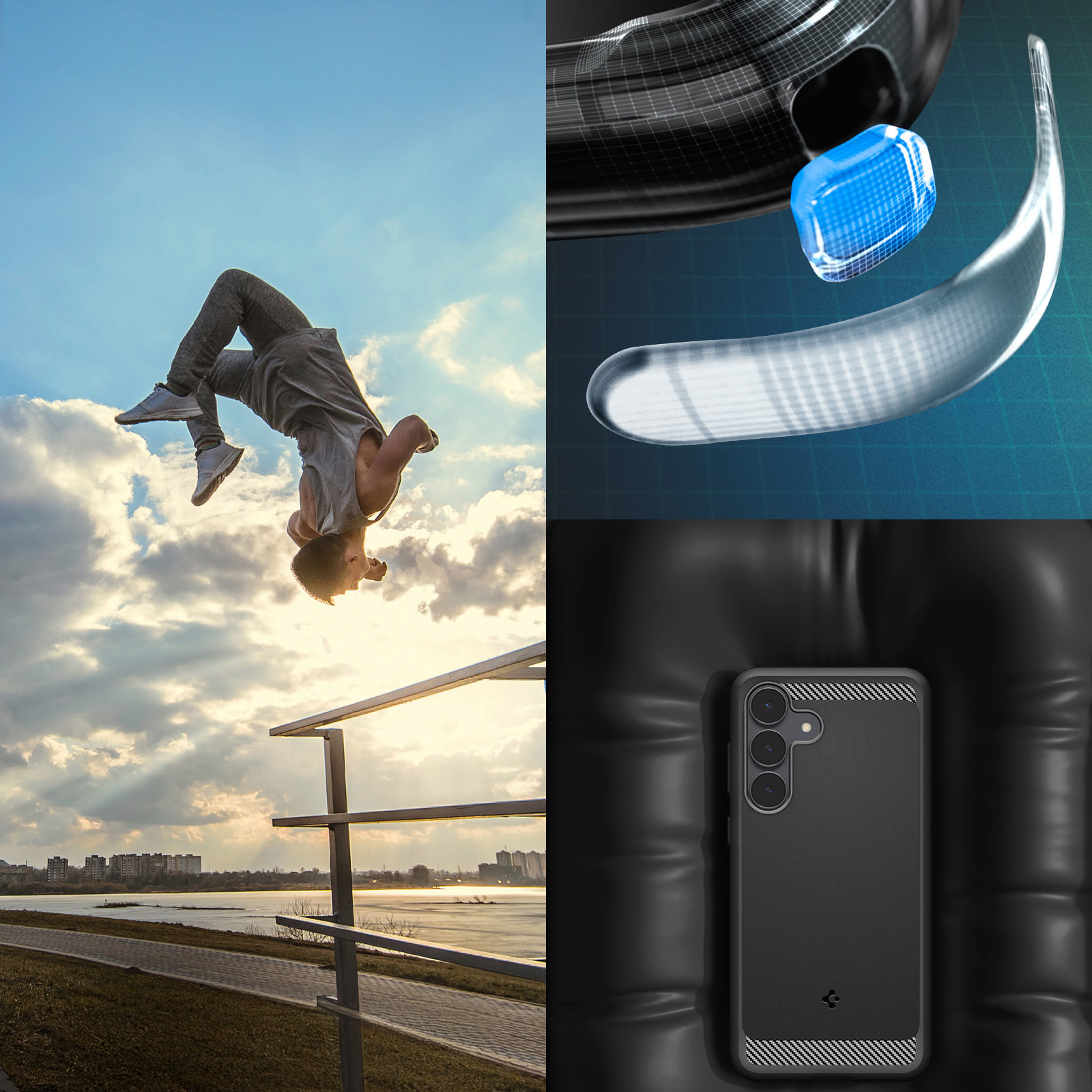 Etui Spigen Rugged Armor do Galaxy S25 FE, czarne