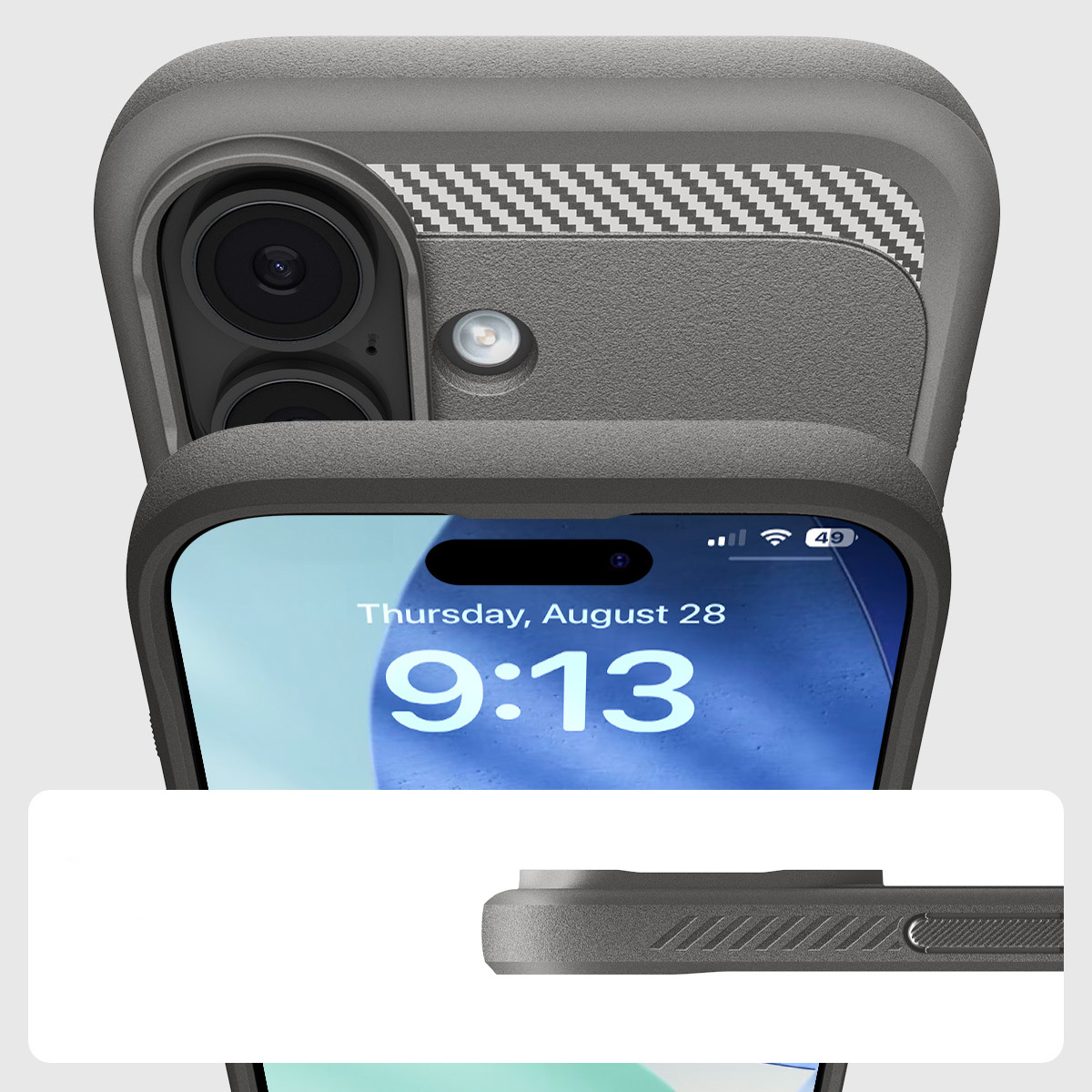 Etui Spigen Rugged Armor Mag z MagSafe do Apple iPhone 17, szare