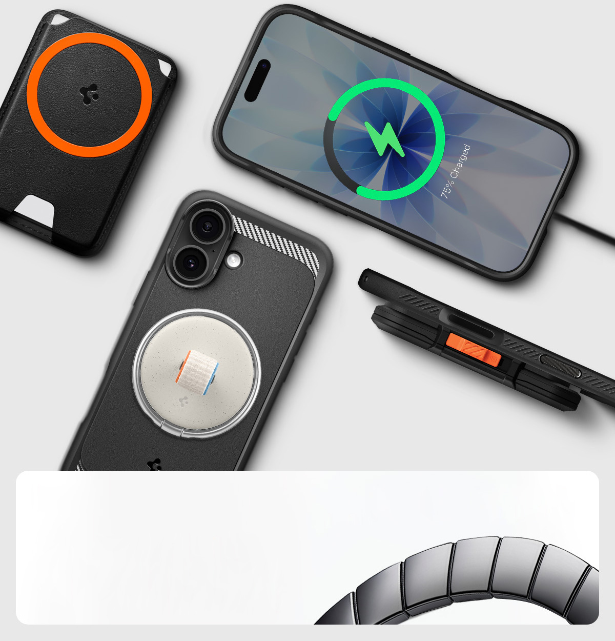 Etui Spigen Rugged Armor Mag z MagSafe do Apple iPhone 17, czarne