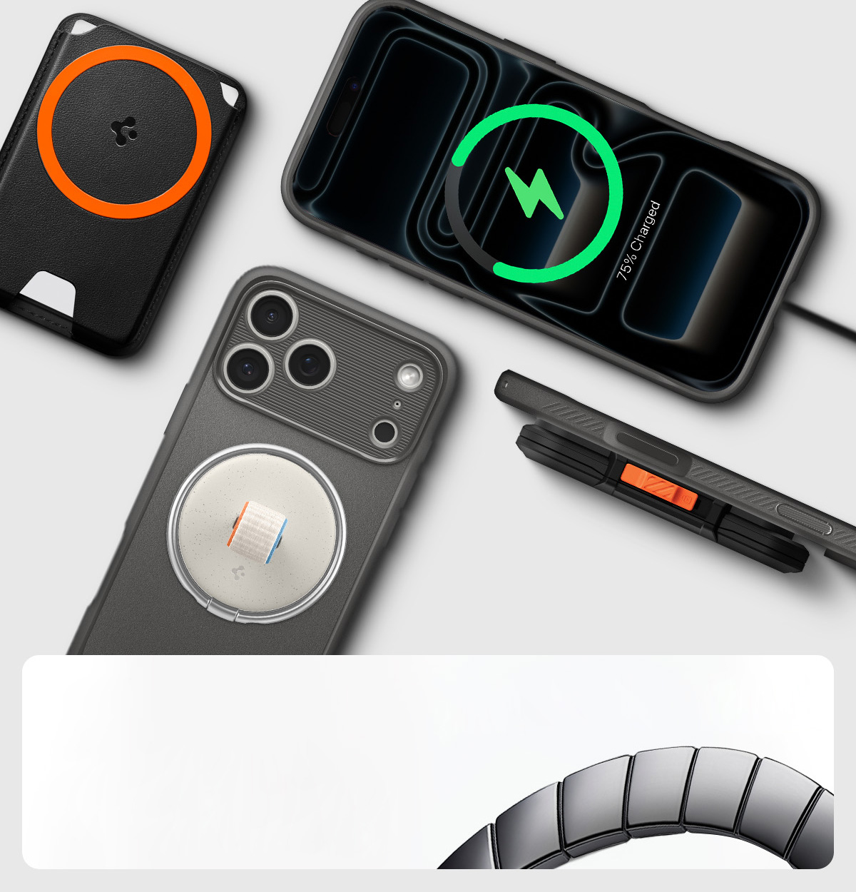 Etui Spigen Rugged Armor Mag z MagSafe do Apple iPhone 17 Pro Max, szare