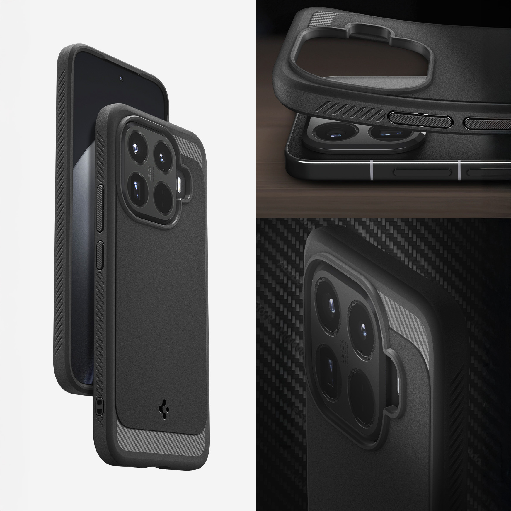 Etui Spigen Rugged Armor do Xiaomi 15T Pro, czarne
