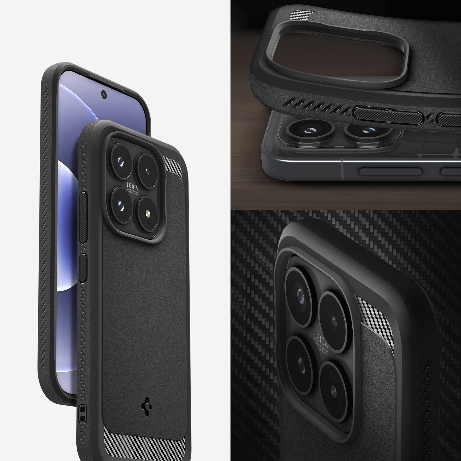 Etui Spigen Rugged Armor do Xiaomi 17, czarne