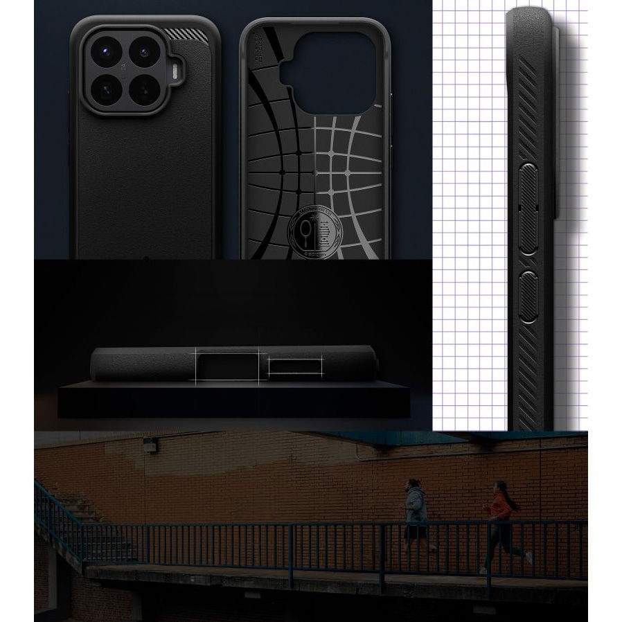 Etui Spigen Rugged Armor do Xiaomi 17T, czarne