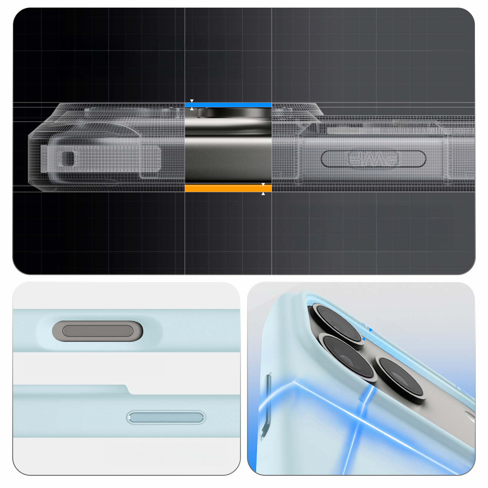 Etui Spigen Silicone Fit Mag MagSafe MagFit do Apple iPhone 17 Pro Max, błękitne