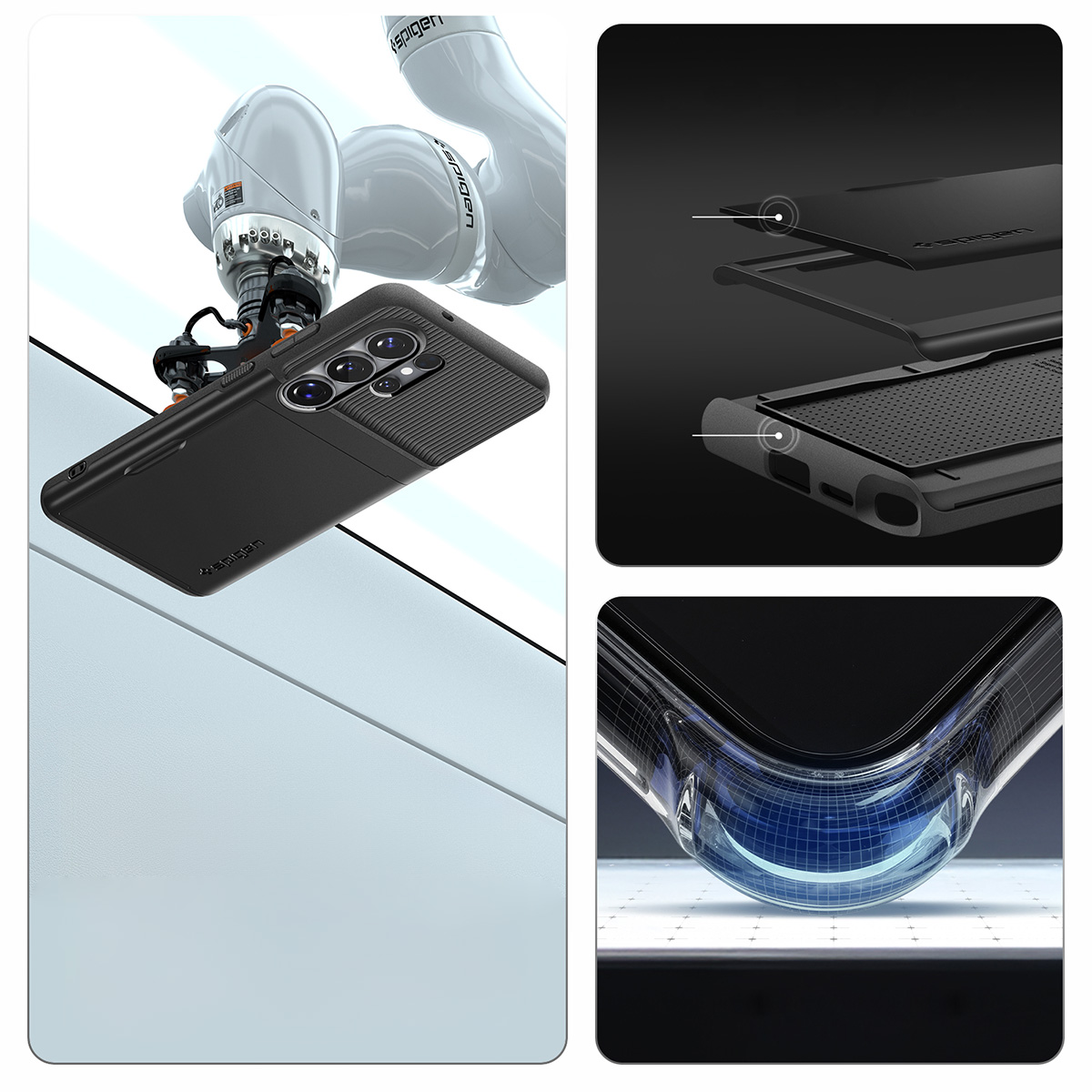 Etui ze schowkiem na karty Spigen Slim Armor CS do Samsung Galaxy S26 Ultra, czarne
