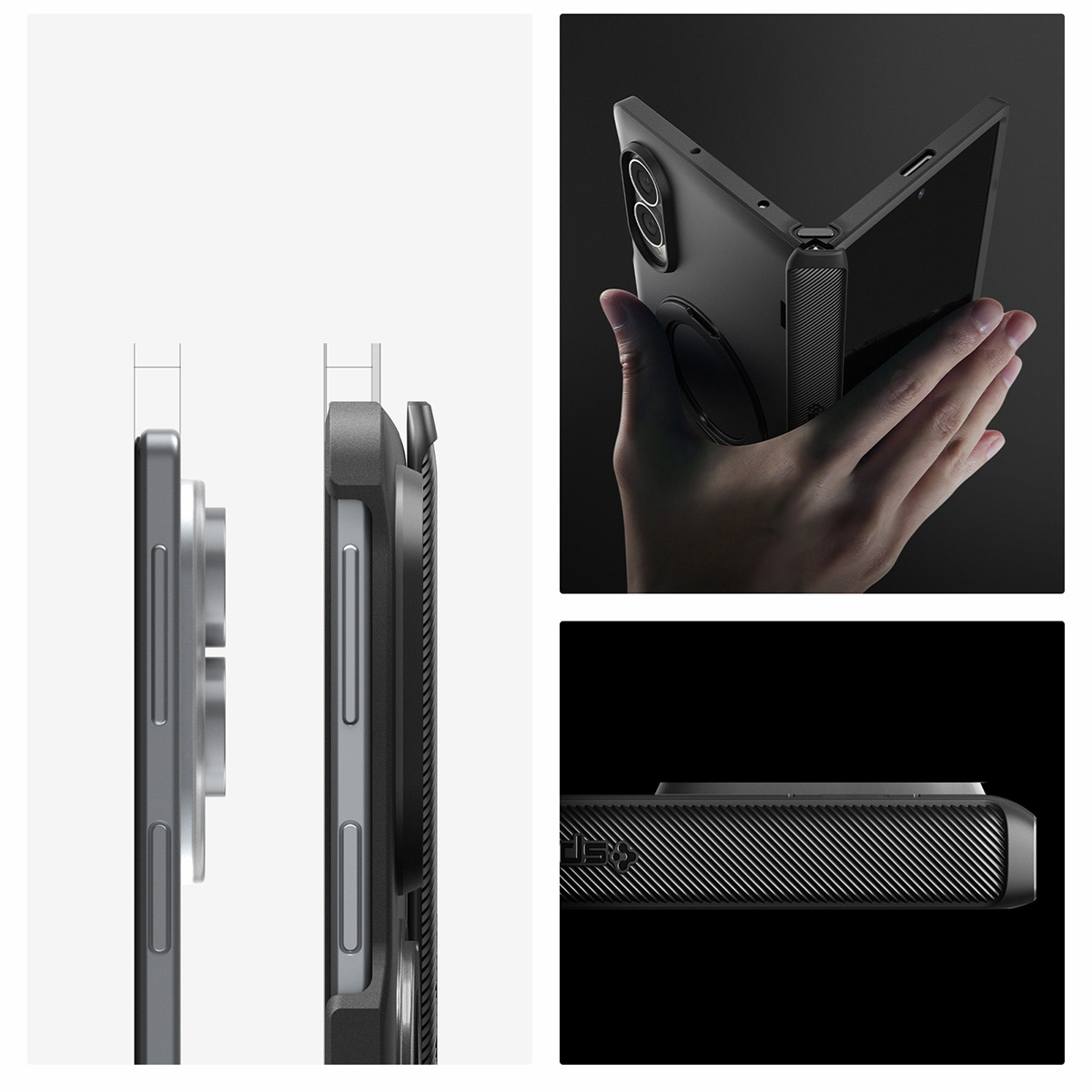 Etui Spigen Slim Armor Pro S Mag do Galaxy Z Fold8, czarne