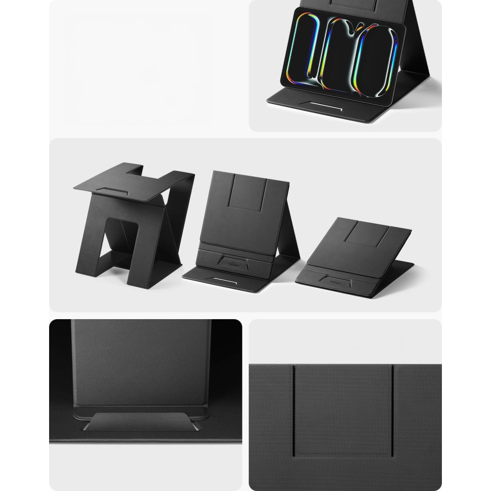 Ultra-slim podstawka Spigen Slim Fold LD201-S10 do pracy i podróży, czarna