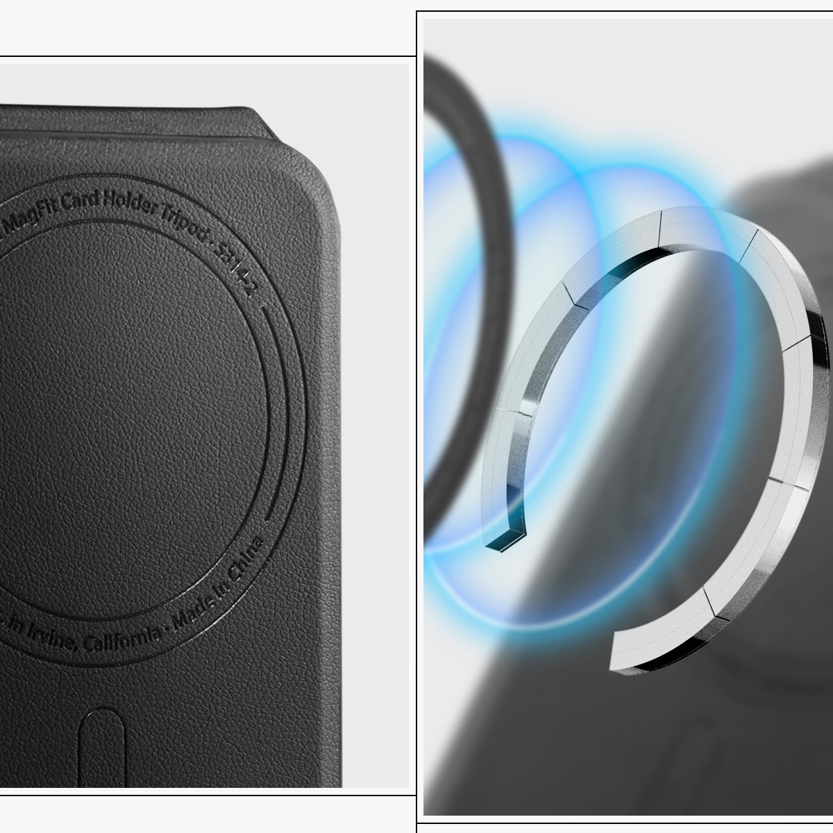 Portfel na karty z podstawką Spigen Slim Fold Mag S314-1 do MagSafe, czarny