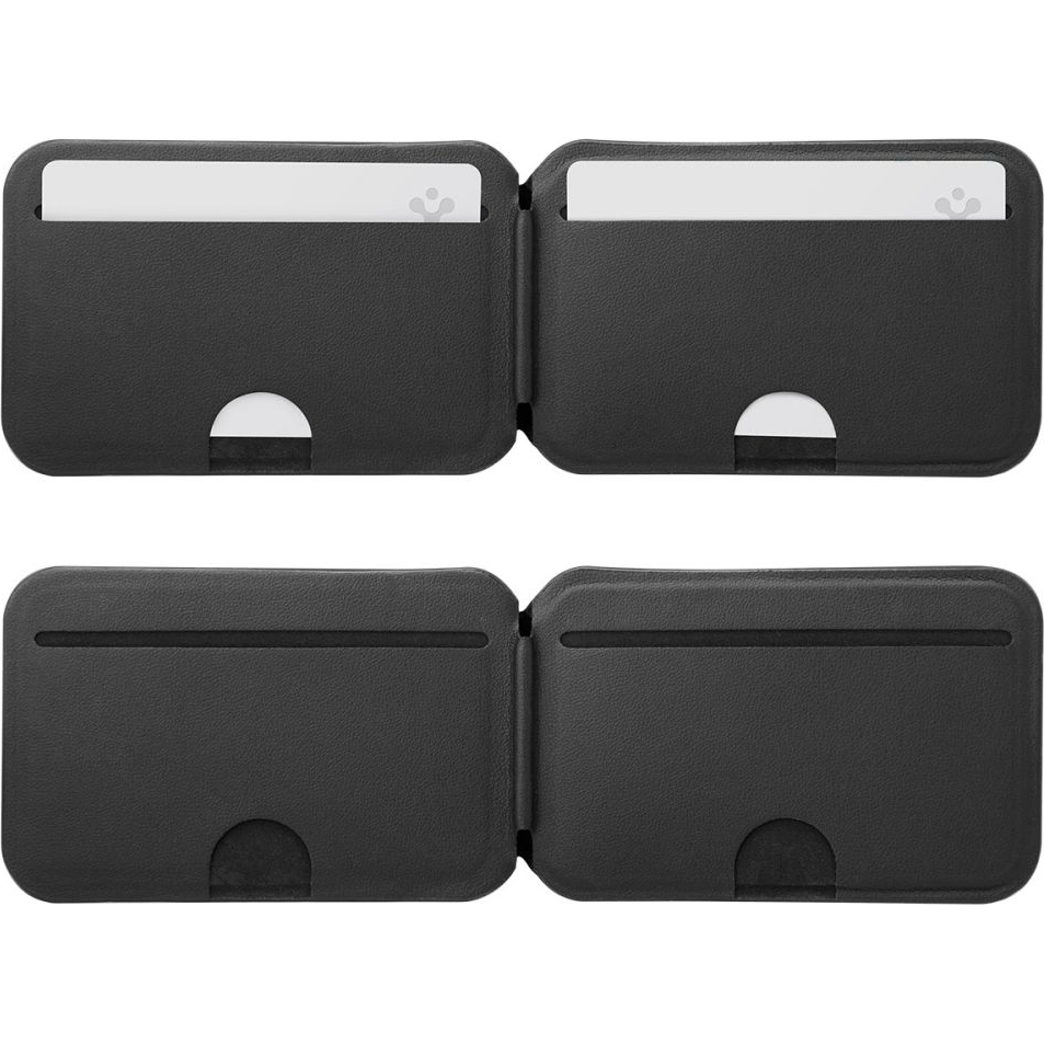 Portfel na karty z podstawką Spigen Slim Fold Mag S314-4 do MagSafe, czarny