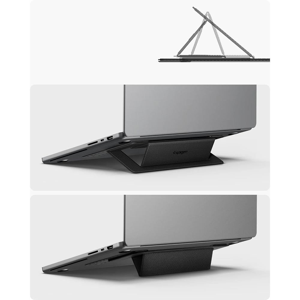 Spigen Slimfold LD201-S1, składana wygodna, stabilna podstawa do laptopa, wydajna, czarna