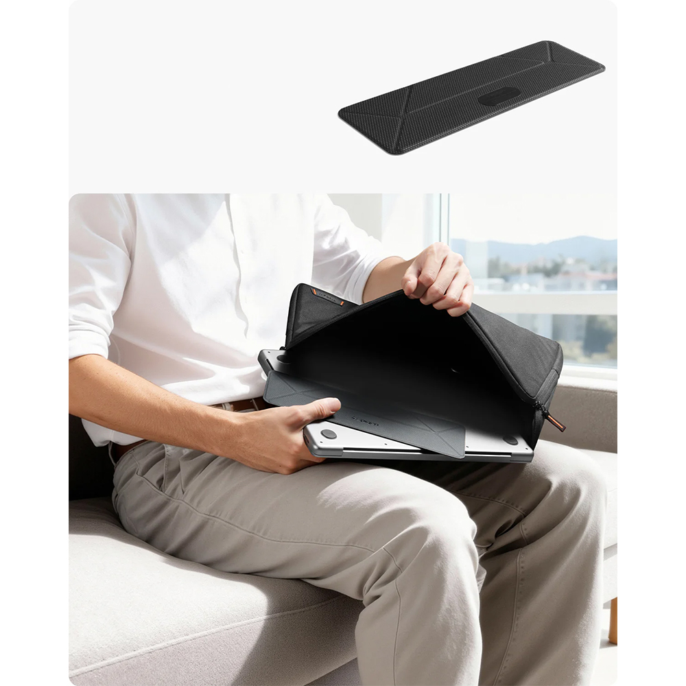 Spigen Slimfold LD201-S4, antypoślizgowa powierzchnia i trwałe materiały, stabilne wsparcie, czarna