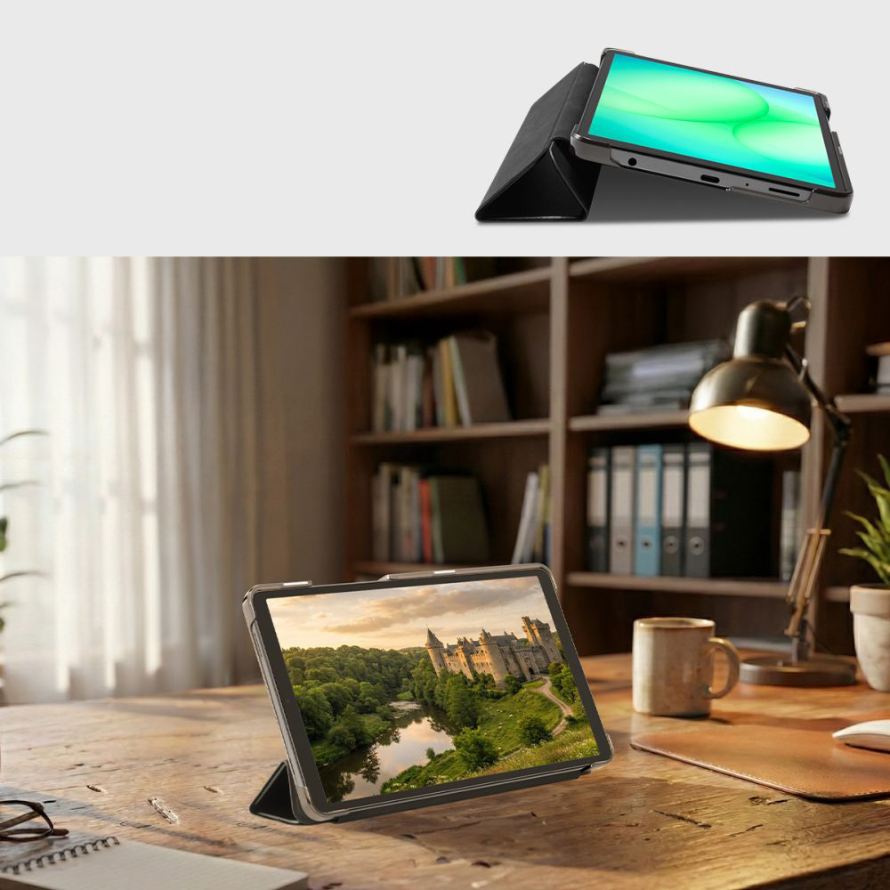 Etui do Galaxy Tab A11 / A9, Spigen Smart Fold, czarne