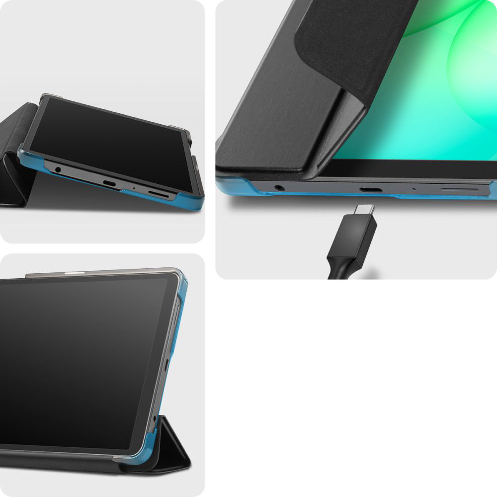 Etui do Galaxy Tab A11 / A9, Spigen Smart Fold, czarne