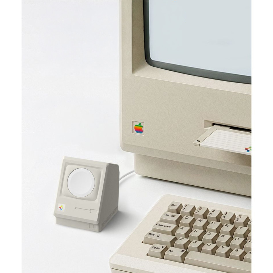 Spigen Classic LS Stand inspirowany klasycznym komputerem Macintosh, Stone