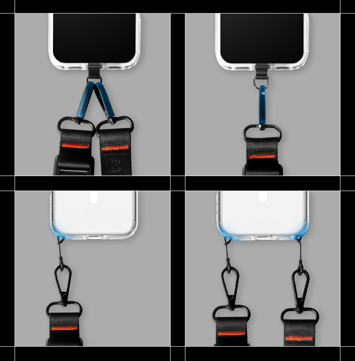 Smycz na szyję, nadgarstek do telefonu Spigen Tag Strap DA30M, czarna