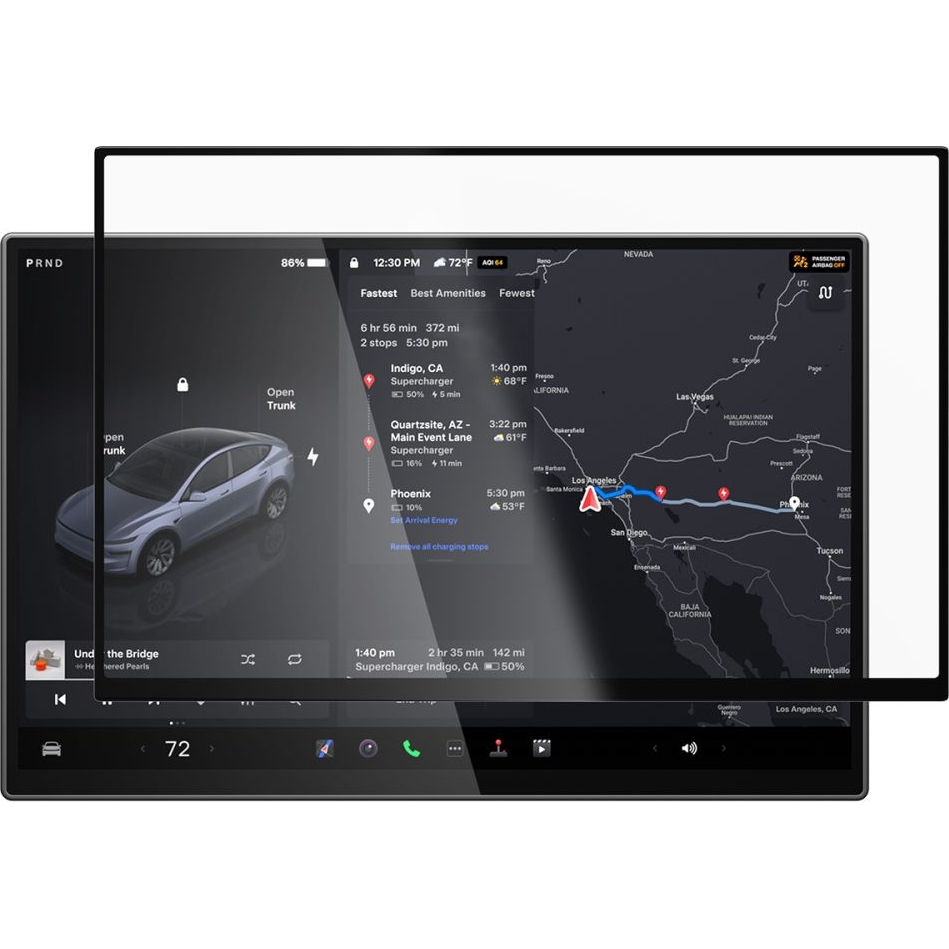 Szkło antyrefleksyjne Spigen Glas.tR EZ Fit AC 1-Pack do Tesla Model Y 2024-2026, czarna ramka