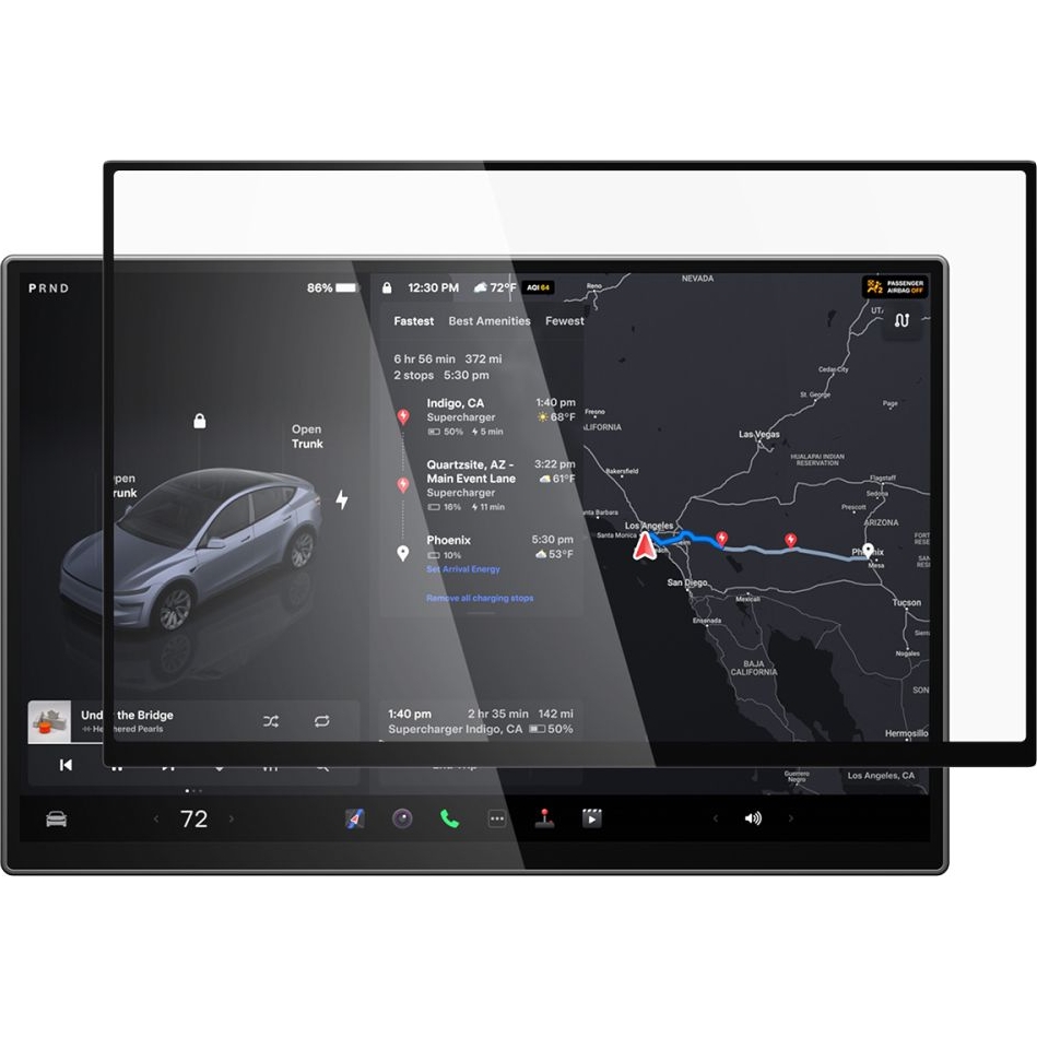 Szkło na wyświetlacz Spigen Glas.tR EZ Fit AC 1-Pack do Tesla Model Y 2024-2026, czarna ramka
