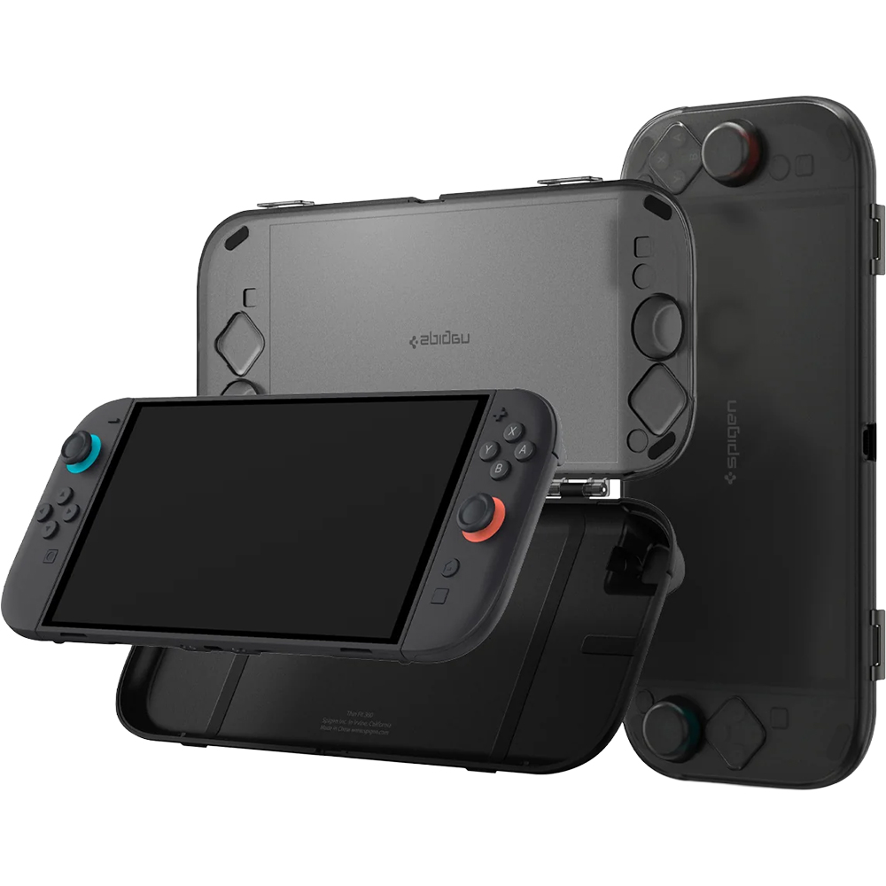 Spigen Thin Fit 360, etui ochronne konsoli podróż stylowy design, czarne