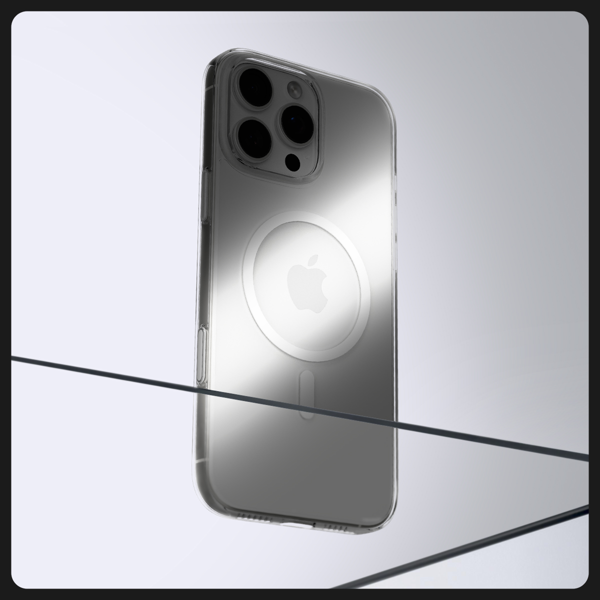 Etui Spigen Thin Fit T Mag (CC) do MagSafe do Apple iPhone 16 Pro, przezroczysto-białe