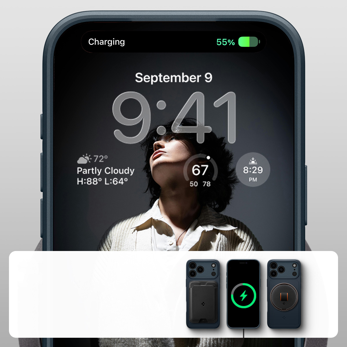 Etui Spigen Thin Fit Mag MagSafe do Apple iPhone 17 Pro Max, granatowe